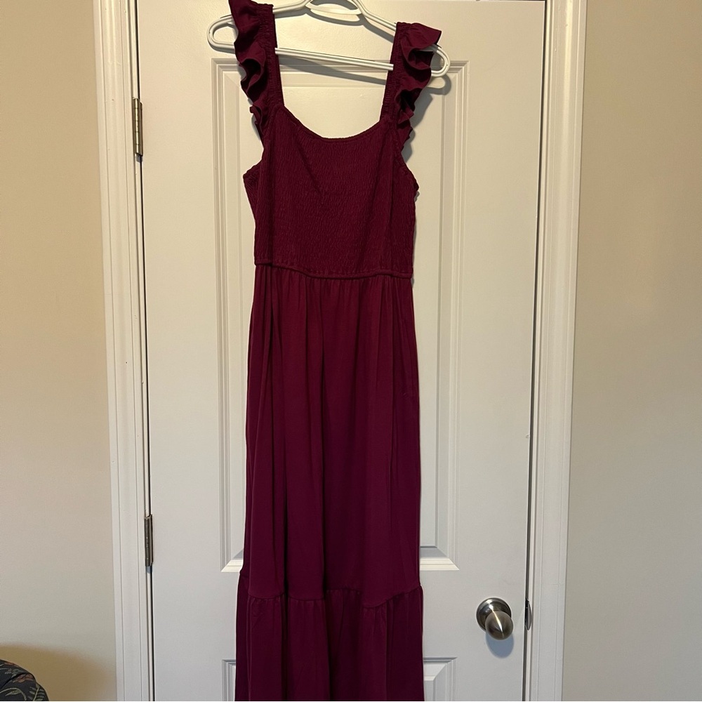Magenta/purple Midi Dress